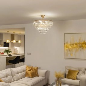 Lustră de cristal aplicată Brilagi CRYSTAL 5xE14/40W/230V auriu