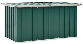 vidaXL Ladă de depozitare pentru grădină, verde, 129 x 67 x 65 cm