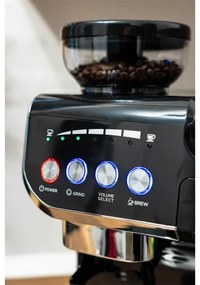 Espressor cu cafea boabe si capsule Oliver Voltz OV51171L8M, 2672W, 2 L, 5 adaptoare, 19 bar, Rasnita incorporata, Negru