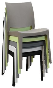 SCAUN PASTELLO - POLIPROPILENA - HORECA - ALB