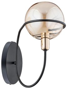 Aplică PETRA 1xE14/10W/230V negru/auriu