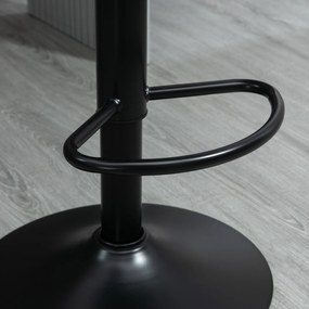 HOMCOM Set de 2 taburete de bar de stil vintage reglabil pivotant cu suport pentru picioare înveliș sintetic maro | Aosom Romania