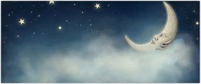Tablou - Luna cu stele (120x50 cm)