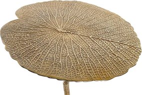 Masuta Golden Leaf din metal auriu 53 cm