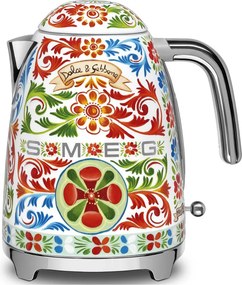Cana electrica SMEG Dolce & Gabbana KLF03DGEU, 2400 W, 1,7 l, Baza rotativa la 360°, Finisaj lucios, Multicolor