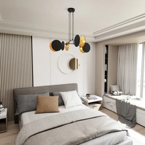 Lustră pe cablu MOTIF 4xE27/15W/230V negru