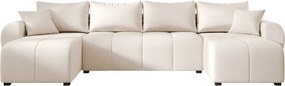 OFERTA Canapea extensibila in forma de U SEVIO 311x145 cm, crem + 2 perne GRATUIT II. calitate
