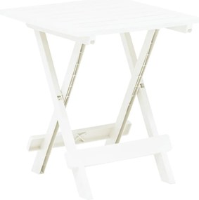 vidaXL Masă de grădină pliabilă, alb, 45 x 43 x 50 cm, plastic