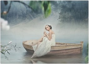 Tablou - Femeia pe barcă (70x50 cm)