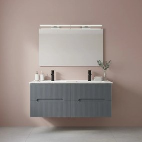 Trent 120 dulap de baie inferior cu chiuvetă ceramică 4 sertare, gri antracit