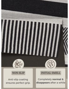 Covor de bucătărie / traversă Zala Living Cook &amp; Clean Urban, 45 x 140 cm, negru-gri