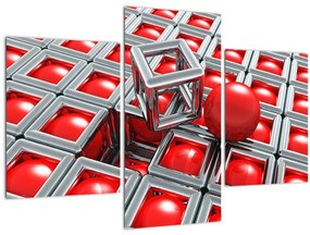 Tablou - Abstract metalic 3D (90x60 cm)