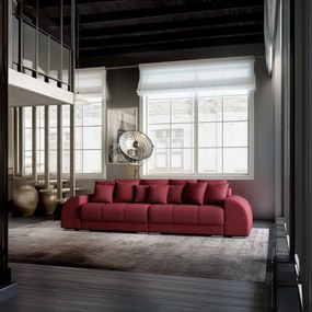 Canapea extensibilă dumonde cu 2 lăzi de depozitare si sezut confortabil din spuma high-density, Verona Enjoy Red 310x100 cm