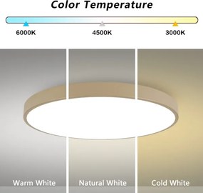 Brilagi-LED Plafonieră POOL LED, 128 W, 230 V, 3000/4500/6000 K, Ø 100 cm, bej