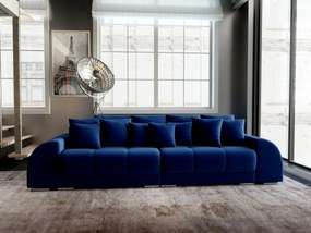 Canapea extensibilă dumonde cu 2 lăzi de depozitare si sezut confortabil din spuma high-density, Verona Royal Blue 310x100 cm