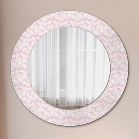 Oglinda rotunda imprimata Petale de flori