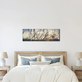 Tablou cu flori de câmp (cu ceas) (90x30 cm)