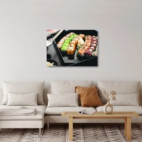 Tablou pe sticlă - Sushi (70x50 cm)