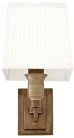 Aplica de perete moderna LUX, finisaj brass cu abajur alb, Lexington Single 108933 HZ