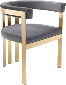 Scaun design elegant LUX Clubhouse gri 113444 HZ