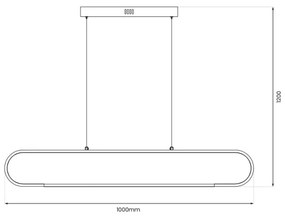 Lustră LED pe cablu FRAME LED/42W/230V negru