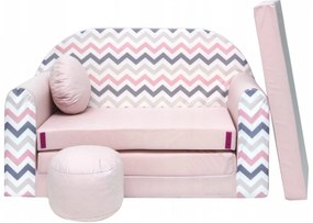 Canapea roz pentru copii 98 x 170 cm Velur