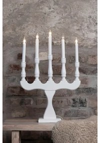 Markslöjd 706278 - Sfeșnic electric de Crăciun SVANEHOLM, 5x E10/3W/230V, pin/alb