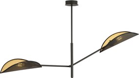 Emibig Vene lampă de tavan 2x40 W negru-auriu 1158/2