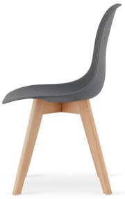 Scaun KITO gri inchis cu picioare din fag