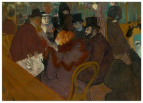Tablou - Henri de Toulouse-Lautrec, At the Moulin Rouge, reproducere (70x50 cm)