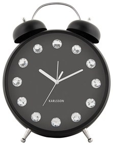 Karlsson 6019BK ceas de masă/alarmă de designnegru, dia. 30 cm