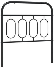 377144 vidaXL Tăblie de pat metalică, negru, 80 cm