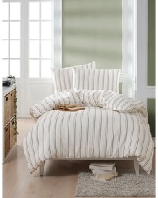 Lenjerie de pat bej/crem pentru pat de o persoană 140x200 cm Hamilton – Mijolnir