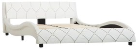 285638 vidaXL Cadru de pat, alb, 120 x 200 cm, piele artificială