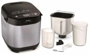 Aparat de paine Tefal Pain & Delices PF240E38, 700 W, 1000/750/500 g, 3 grade coacere, 20 programe, Negru/otel inoxidabil