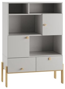 Bibliotecă de copii gri deschis 100x120 cm Cube - Pinio