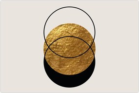 Tablou - Abstracție de aur și alb N⁰2 (90x60 cm)