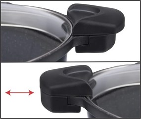 Oală din aluminiu neaderent cu capac din sticlă Orion Pasta Grande, 5,5 l