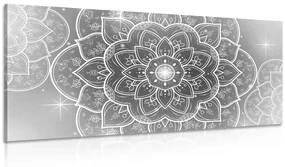 Tablou Mandalea orientală în design alb-negru