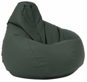 Fotoliu Nirvana Hobbit Pufrelax, Material Piele ecologica - Dark Green