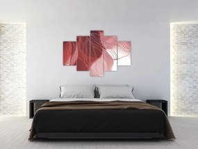 Tablou - Floare abstractă roșie N⁰1 (150x105 cm)