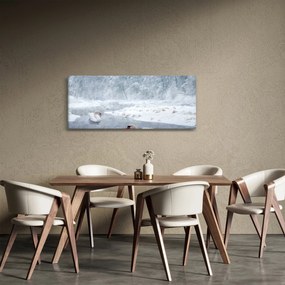 Tablou cu lebăde (120x50 cm)