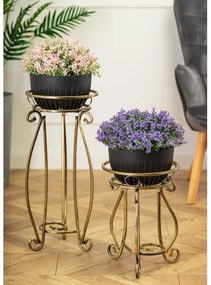 Suport de flori 62x28 cm auriu