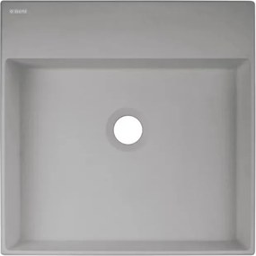 Lavoar pe blat gri metalic Deante Correo 40 cm