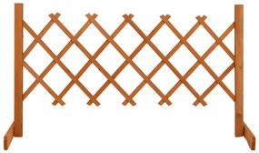 314822 vidaXL Gard cu zăbrele de grădină, portocaliu, 120x60 cm, lemn de brad