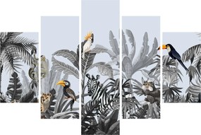 Tablou - Jungla ilustrată (150x105 cm)