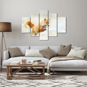 Tablou - Vulpe care sare (150x105 cm)