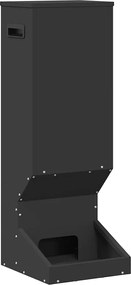 vidaXL Feeder pentru cerbi Negru 28 x 30 x 80 cm Oțel Laminat la Rece