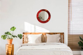 Decor oglinda rotunda Marmură roșie fi 50 cm