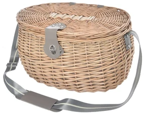 Coș de picnic din răchită Orion oval, echipament pentru 2 persoane